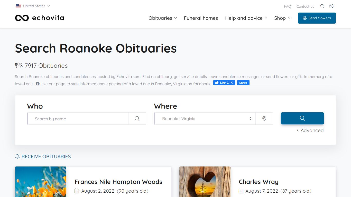 Roanoke Obituaries - Latest Obituaries in Roanoke VA